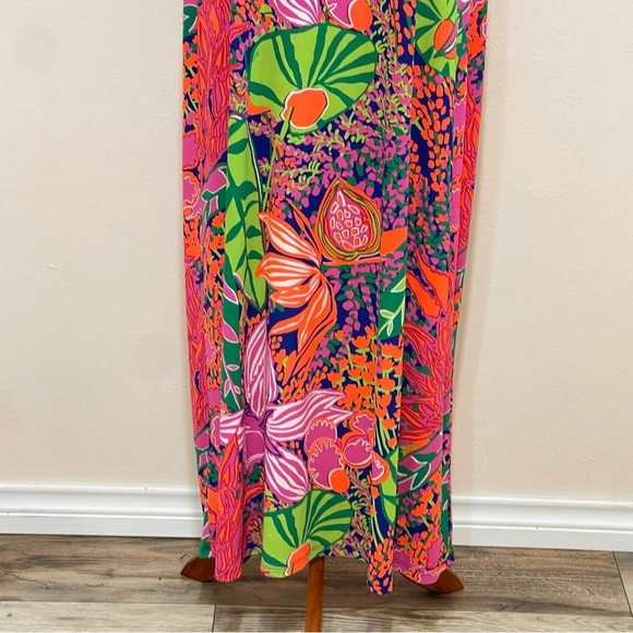 Trina Turk Resort Wear Violina Print Jersey Maxi Floral Dress - Picture 11 of 15